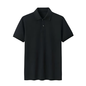 Classic Black Cotton Polo Shirt – Timeless Fit