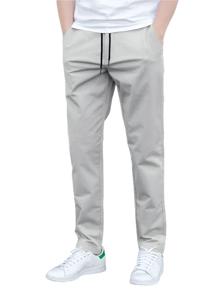 Slim Fit Drawstring Casual Trousers
