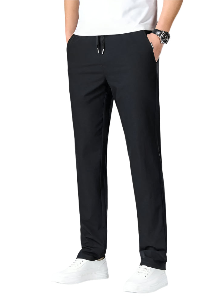 Slim Fit Drawstring Casual Trousers