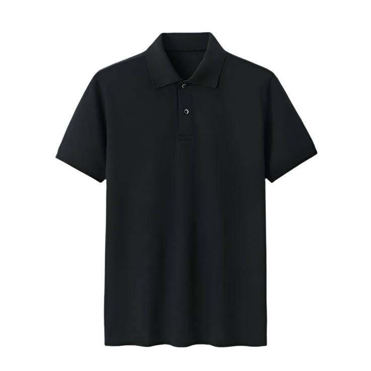 Classic Black Cotton Polo Shirt – Timeless Fit